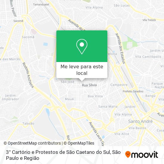 3° Cartório e Protestos de São Caetano do Sul mapa