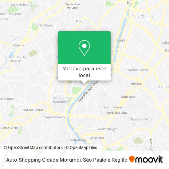 Auto-Shopping Cidade Morumbi mapa