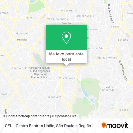 CEU - Centro Espírita União mapa