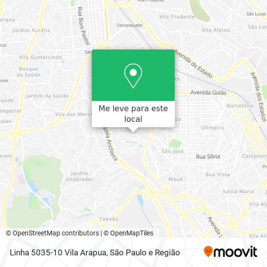 Linha 5035-10 Vila Arapua mapa