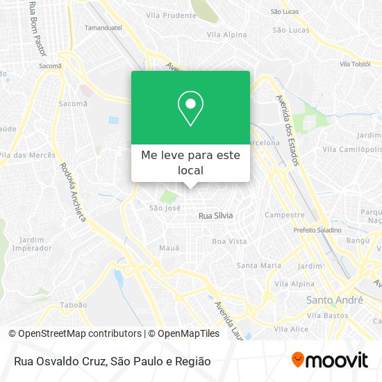 Rua Osvaldo Cruz mapa