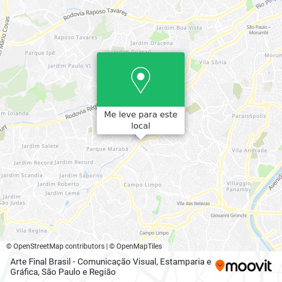 Arte Final Brasil - Comunicação Visual, Estamparia e Gráfica mapa