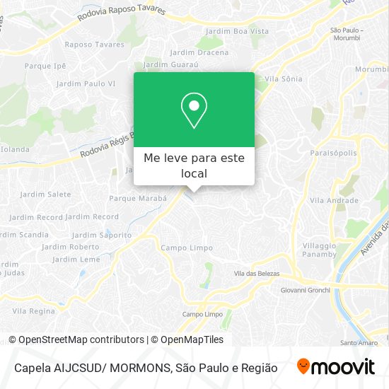 Capela AIJCSUD/ MORMONS mapa