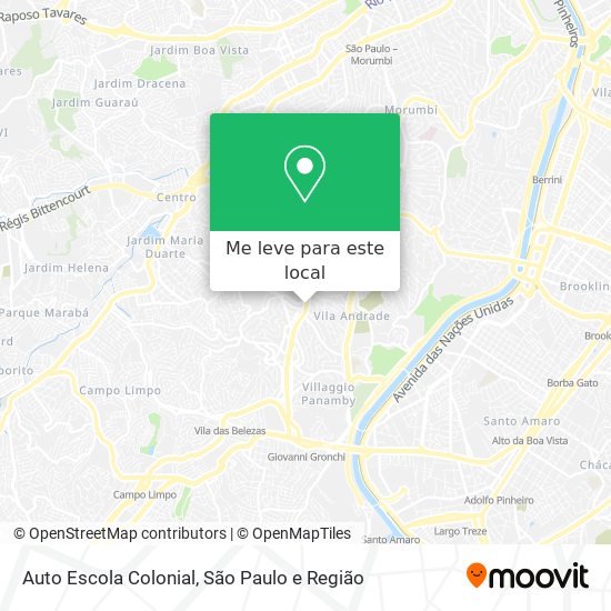 Auto Escola Colonial mapa
