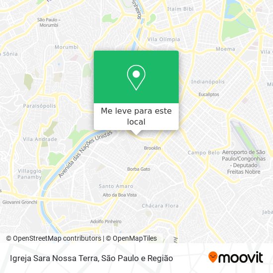 Igreja Sara Nossa Terra mapa