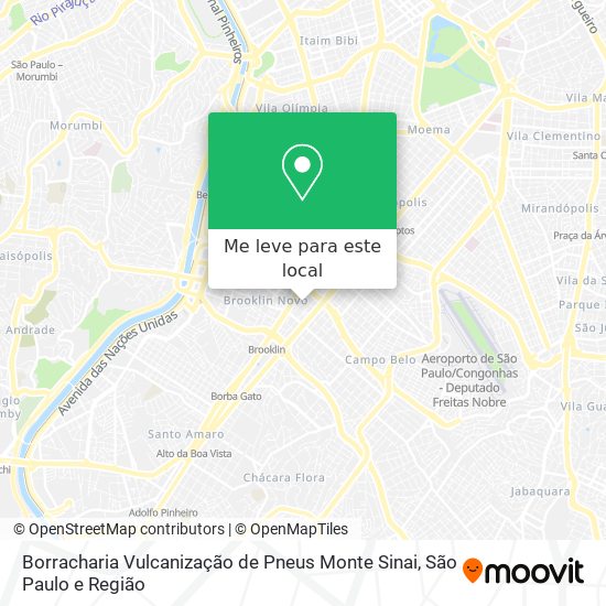 Borracharia Vulcanização de Pneus Monte Sinai mapa
