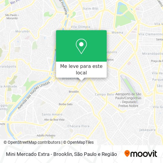 Mini Mercado Extra - Brooklin mapa