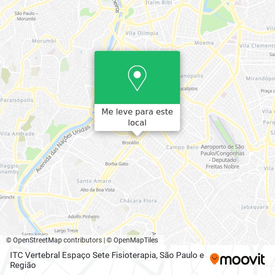 ITC Vertebral Espaço Sete Fisioterapia mapa