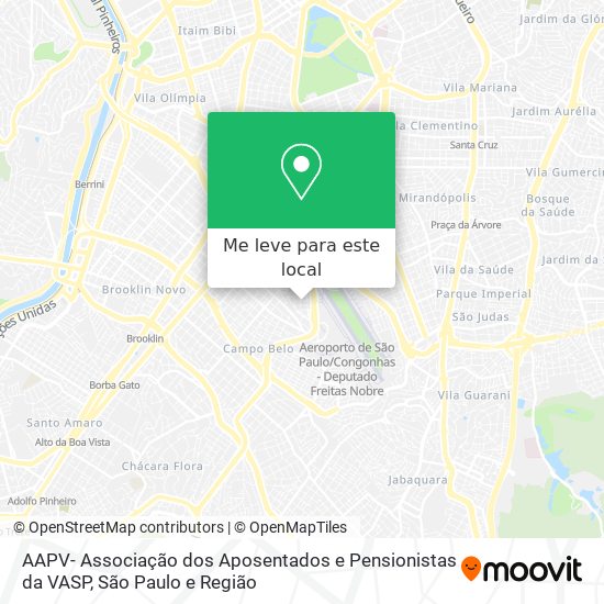 AAPV- Associação dos Aposentados e Pensionistas da VASP mapa
