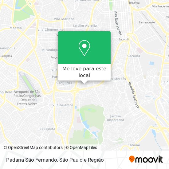 Padaria São Fernando mapa