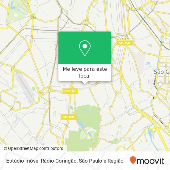 Estúdio móvel Rádio Coringão mapa