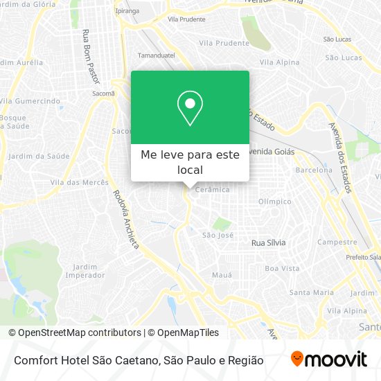 Comfort Hotel São Caetano mapa