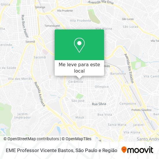 EME Professor Vicente Bastos mapa