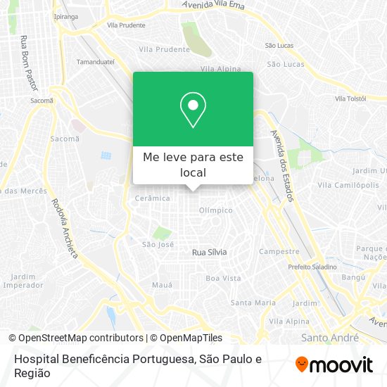 Hospital Beneficência Portuguesa mapa
