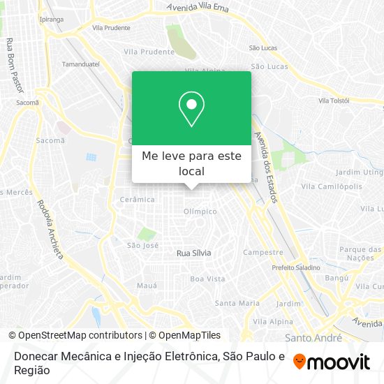 Donecar Mecânica e Injeção Eletrônica mapa