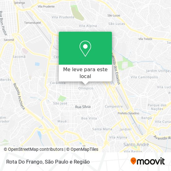 Rota Do Frango mapa