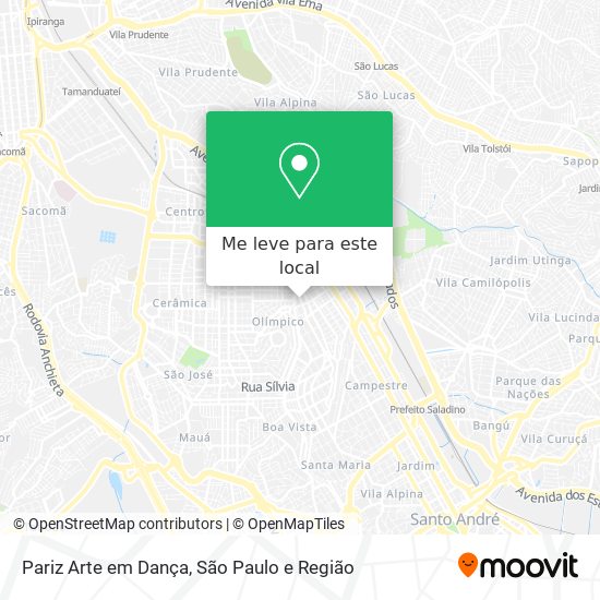 Pariz Arte em Dança mapa