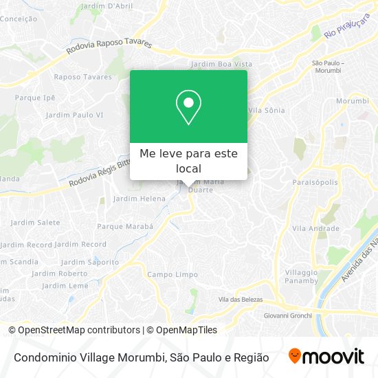Condominio Village Morumbi mapa