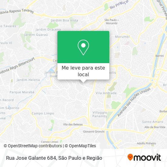 Rua Jose Galante 684 mapa