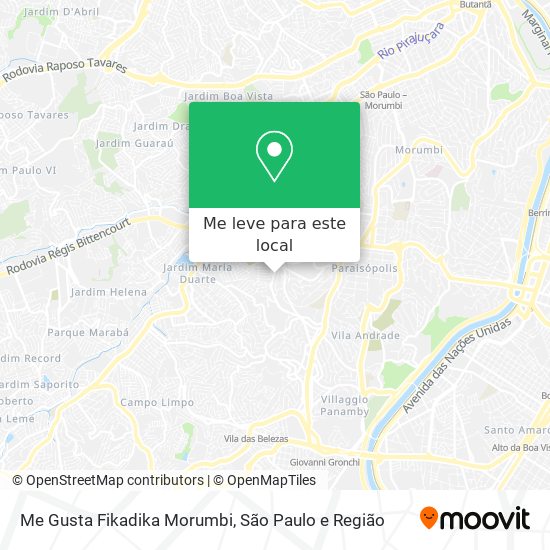 Me Gusta Fikadika Morumbi mapa