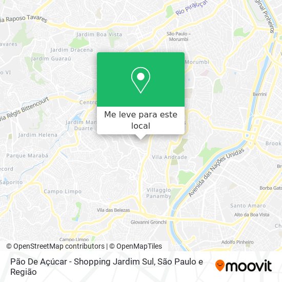 Pão De Açúcar - Shopping Jardim Sul mapa