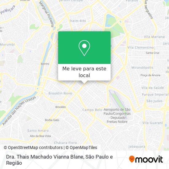 Dra. Thais Machado Vianna Blane mapa