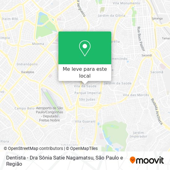Dentista - Dra Sônia Satie Nagamatsu mapa