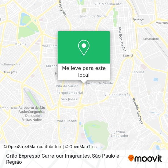 Grão Expresso Carrefour Imigrantes mapa