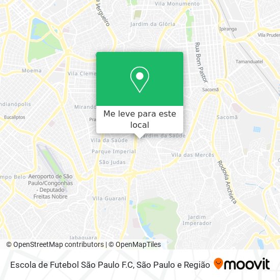 Escola de Futebol São Paulo F.C mapa