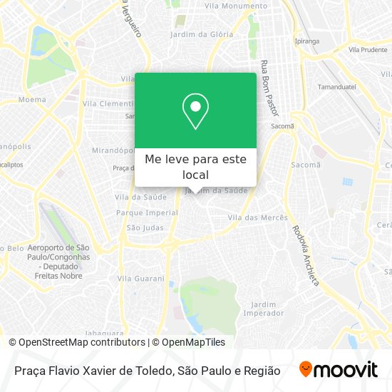 Praça Flavio Xavier de Toledo mapa