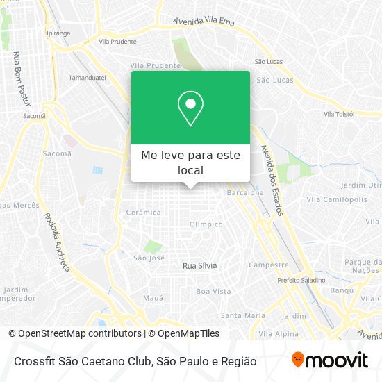 Crossfit São Caetano Club mapa