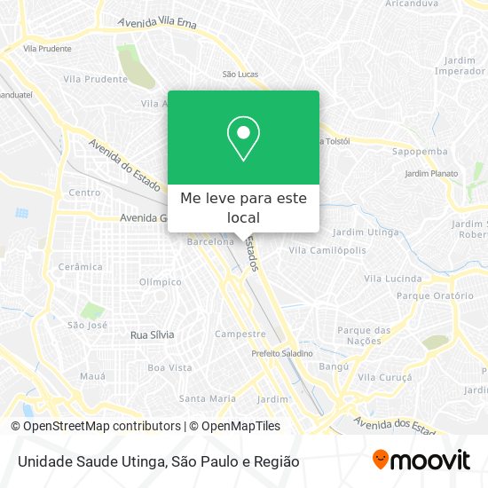 Unidade Saude Utinga mapa