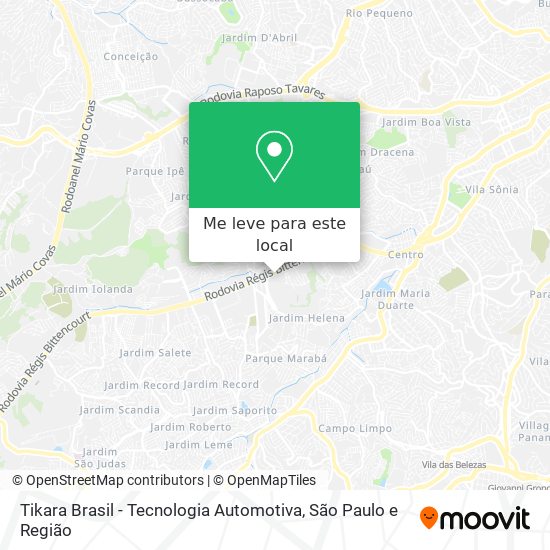 Tikara Brasil - Tecnologia Automotiva mapa