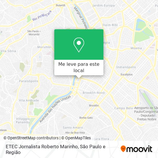 ETEC Jornalista Roberto Marinho mapa
