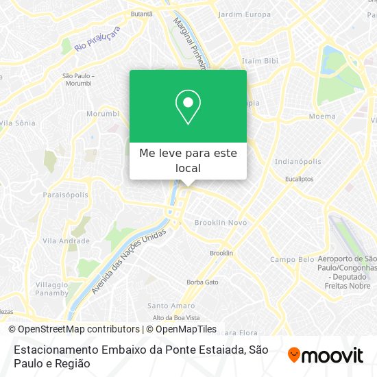 Estacionamento Embaixo da Ponte Estaiada mapa