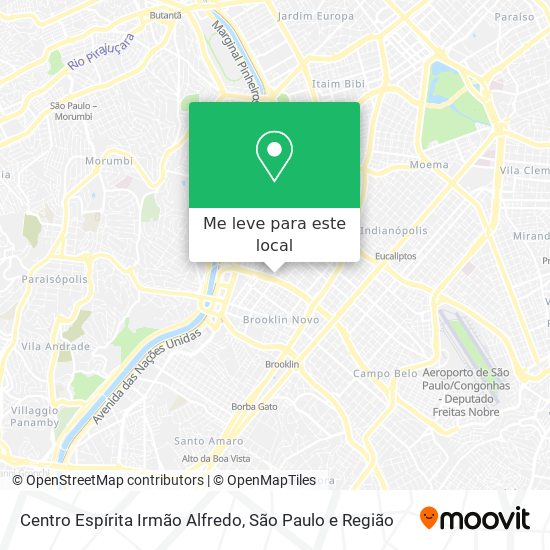 Centro Espírita Irmão Alfredo mapa