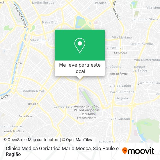 Clinica Médica Geriátrica Mário Mosca mapa