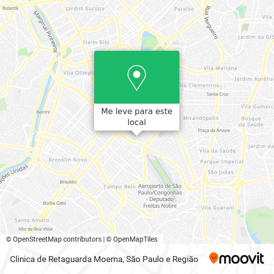 Clinica de Retaguarda Moema mapa