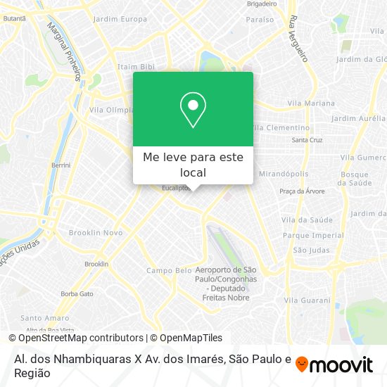 Al. dos Nhambiquaras X Av. dos Imarés mapa