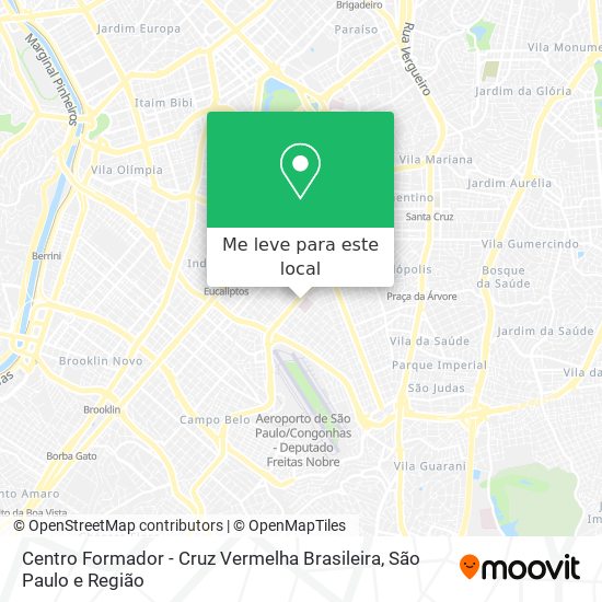 Centro Formador - Cruz Vermelha Brasileira mapa