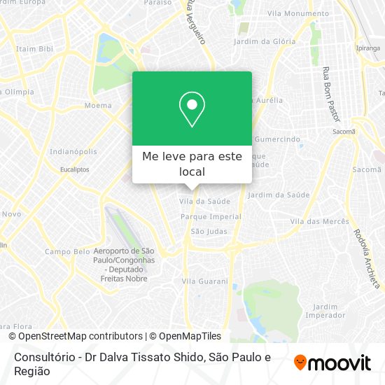 Consultório - Dr Dalva Tissato Shido mapa