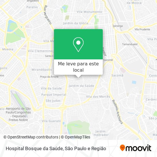 Hospital Bosque da Saúde mapa