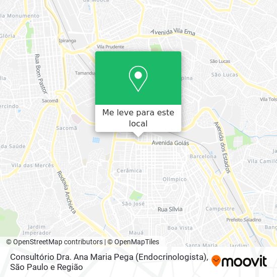 Consultório Dra. Ana Maria Pega (Endocrinologista) mapa