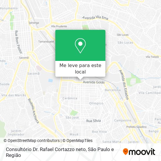 Consultório Dr. Rafael Cortazzo neto mapa
