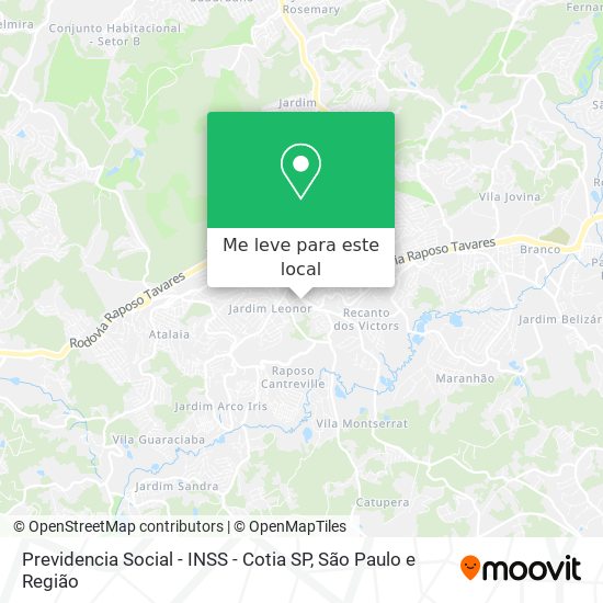 Previdencia Social - INSS - Cotia SP mapa