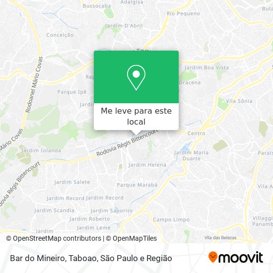 Bar do Mineiro, Taboao mapa