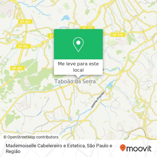 Mademoiselle Cabelereiro e Estetica mapa