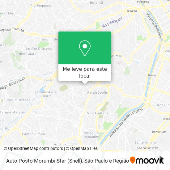 Auto Posto Morumbi Star (Shell) mapa