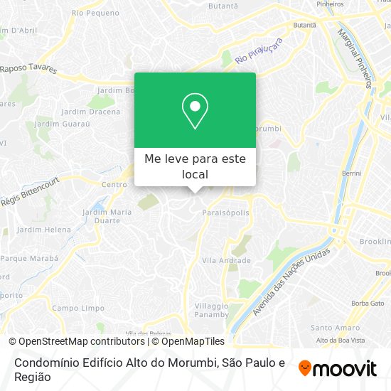 Condomínio Edifício Alto do Morumbi mapa