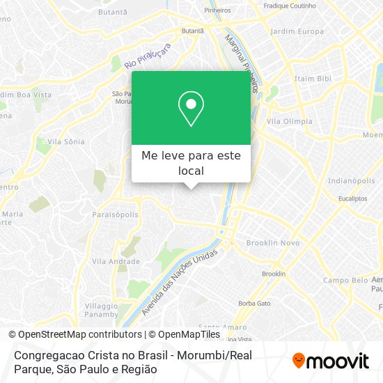 Congregacao Crista no Brasil - Morumbi / Real Parque mapa
